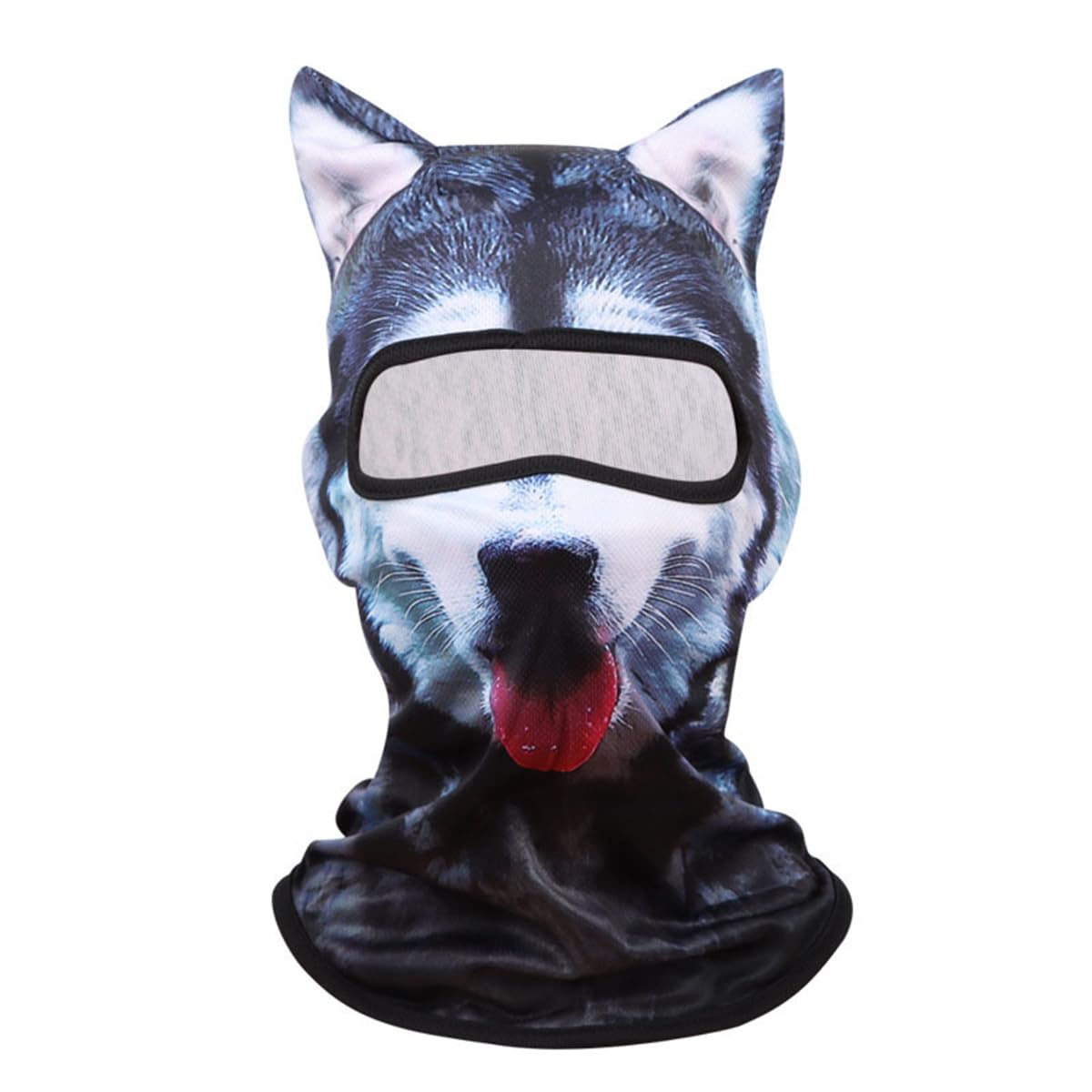 3D Cat Ski Balaclava Face Mask with Ears Cute Full Face Hood Masks Animal Mask Windproof UV Protection Winter Sports Masks with Ears for Bar Music Festivals Party Ski (C)