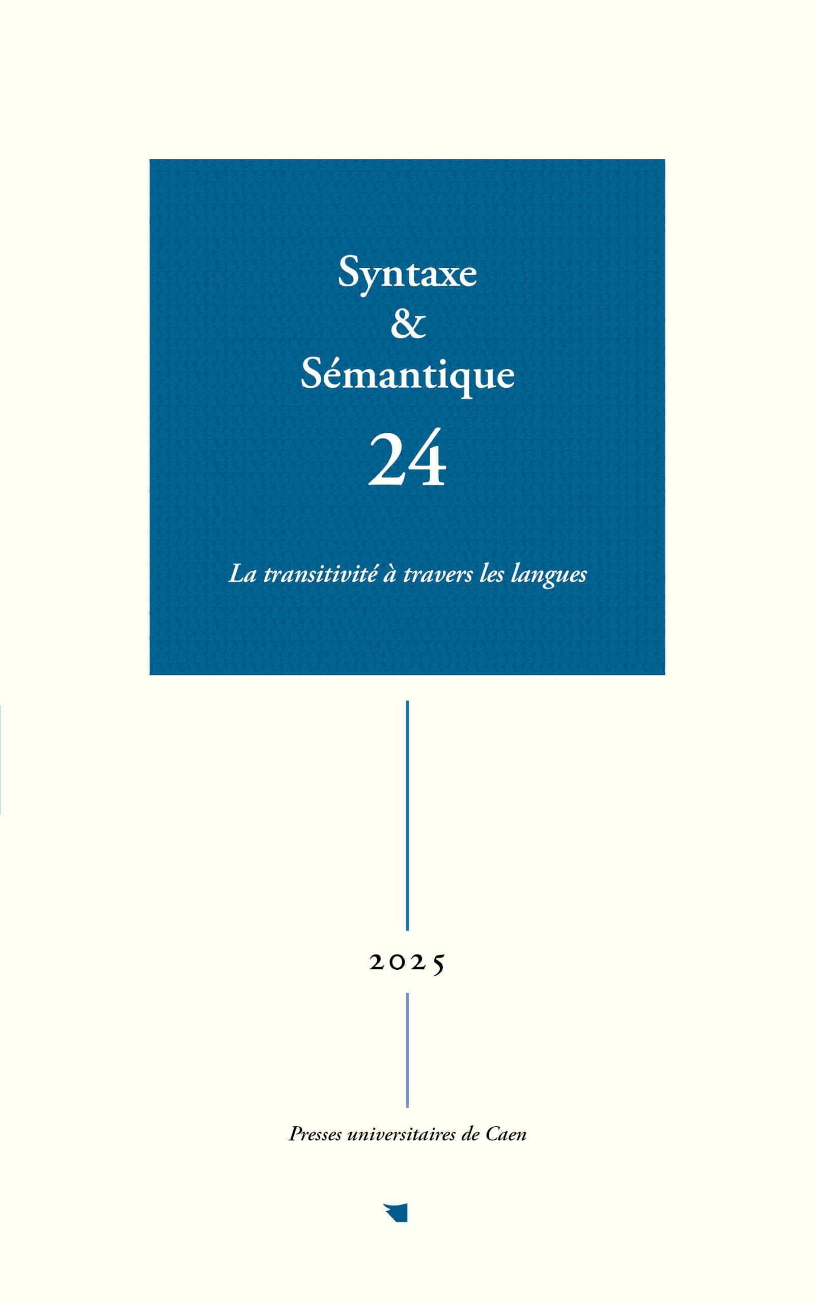 Syntaxe & Sémantique, n° 24/2025