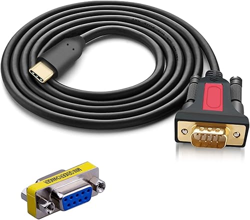 Vista 7 de Cable adaptador USB a RS232 DB9 Serial (9 pines) de 10 pies compatible con MAC OS, Windows, Android, Linux (USB de 10 pies)