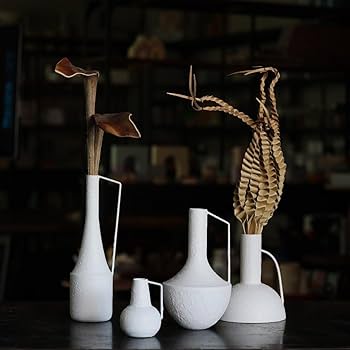 Amazon.co.jp: アイアン 白 花瓶 フラワーベース HUNT9 Carlstein