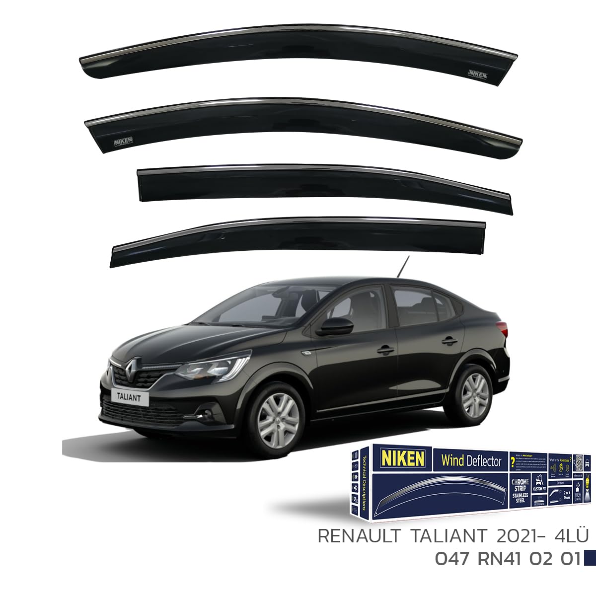 NIKEN Kromlu Cam Rüzgarliği Renault Taliant 2021-4Lü NKN 047 RN41 02 01