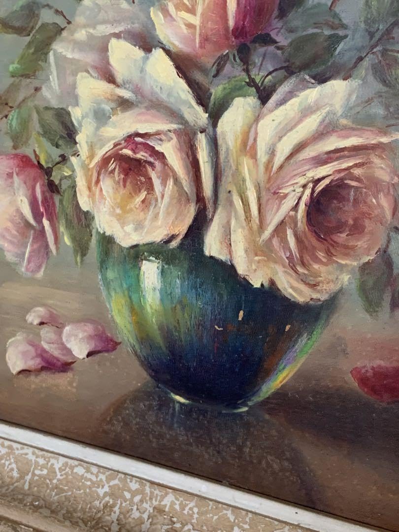 Amazon.co.jp: フランス アンティーク 油絵 絵画 作家 画家 フレーム