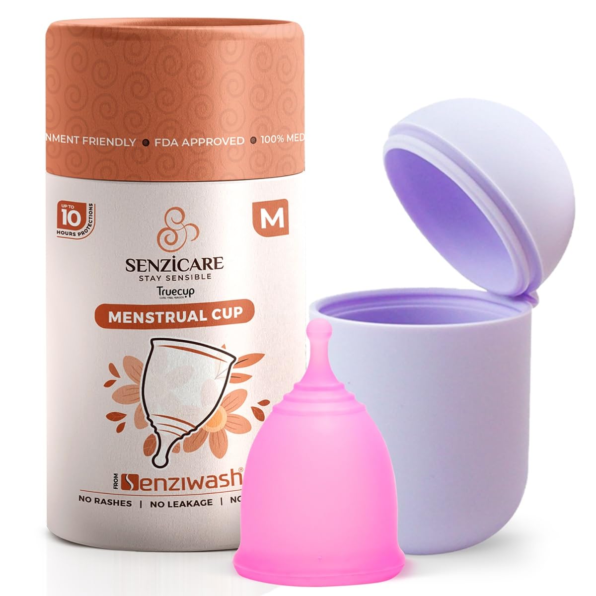 Senziwash Sterilizer & Case With Truecup Medium Reusable Menstrual Cup | Portable Cleaning Container & Microwave Steamer (Sterilizer Case + Medium Cup) (B0BT1DQY47) Amazon Price History, Amazon Price Tracker
