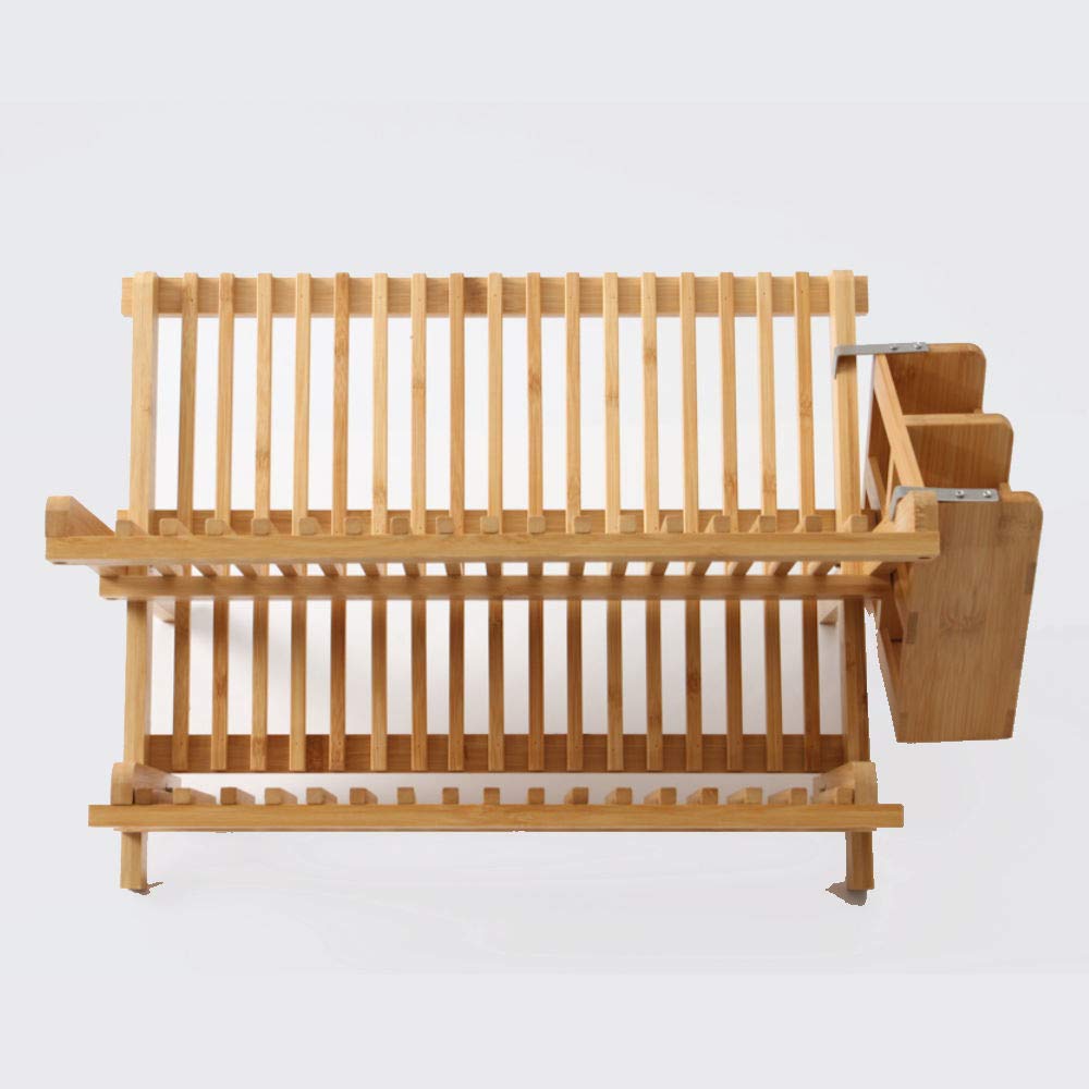 Amazon.de: Decopatent Geschirrspler - Bambus - Holz - Klappbarer  Geschirrspler - Geschirrspler mit Besteckhalter - Geschirrspler