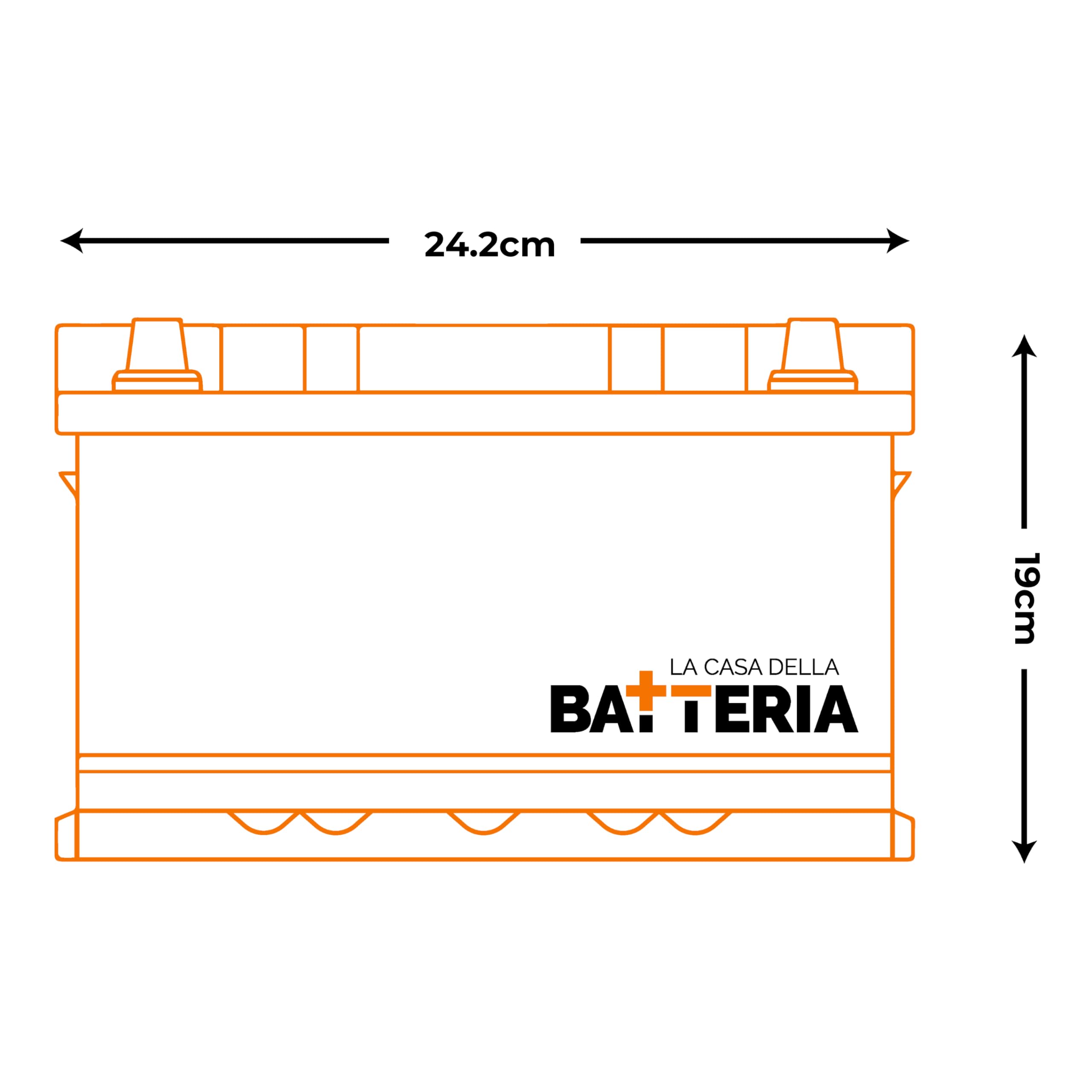 La Casa della Batteria Batteria Auto Expedit Moving Energy Tech Batteria 12v Batteria Auto 60Ah 680A Start&Stop AGM L2 VR680 24.2x17.5x19 cm Senza Manutenzione Pronta all'Uso Made in Italy