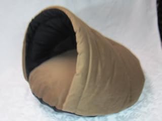 Small Plush Cozy Canopy Cave Orthopedic Pet Bed 14 inches x 20 inches x 20 inches Dog Cat Kitten Puppy All Washable Fabric and Washable Orthopedic Filling Wild Cat, Burgandy Red, Tan Light Brown Cheetah Leopard By Just4Pets Made in the U.S.A. (Tan / Light Brown)