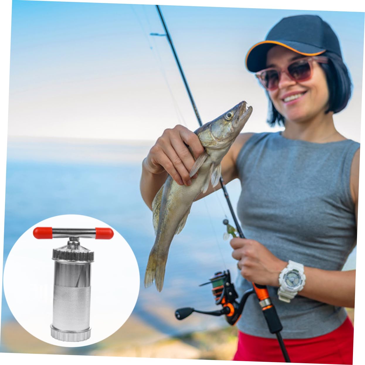 HEMOTON Modellatore Riduce Viscosità e umidità Dell'esca in Lega di Alluminio per Esche da Pesca Argento Riutilizzabile, e Appassionati di Pesca