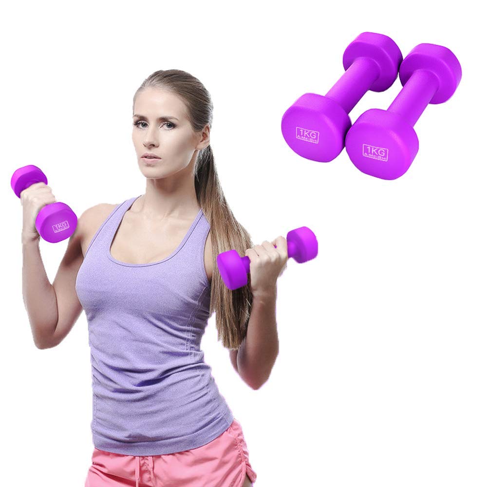 Chlggzw 2 Pack Dumbbells, Resistant to Sweat and Moisture for Weights Home Gym Exercise, Various Wei
