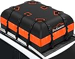 FIVKLEMNZ 21 Cubic Car Rooftop Cargo Carrier Roof Bag Waterproof for All Top of Vehicle with/Without Rack Includes Topper Anti-Slip Mat + Reinforced Straps + 6 Door Hooks + Luggage Lock