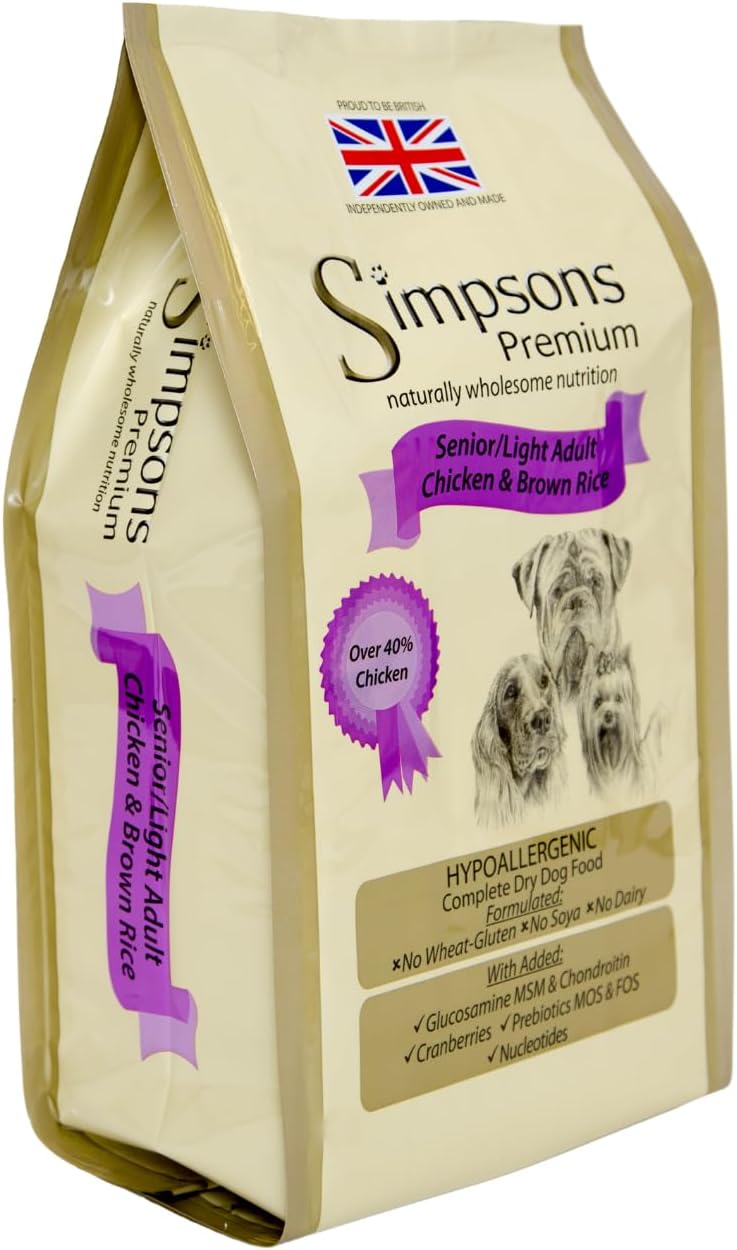 Simpsons Complete Senior/light Chicken and Brown Rice Dog Food 12kg