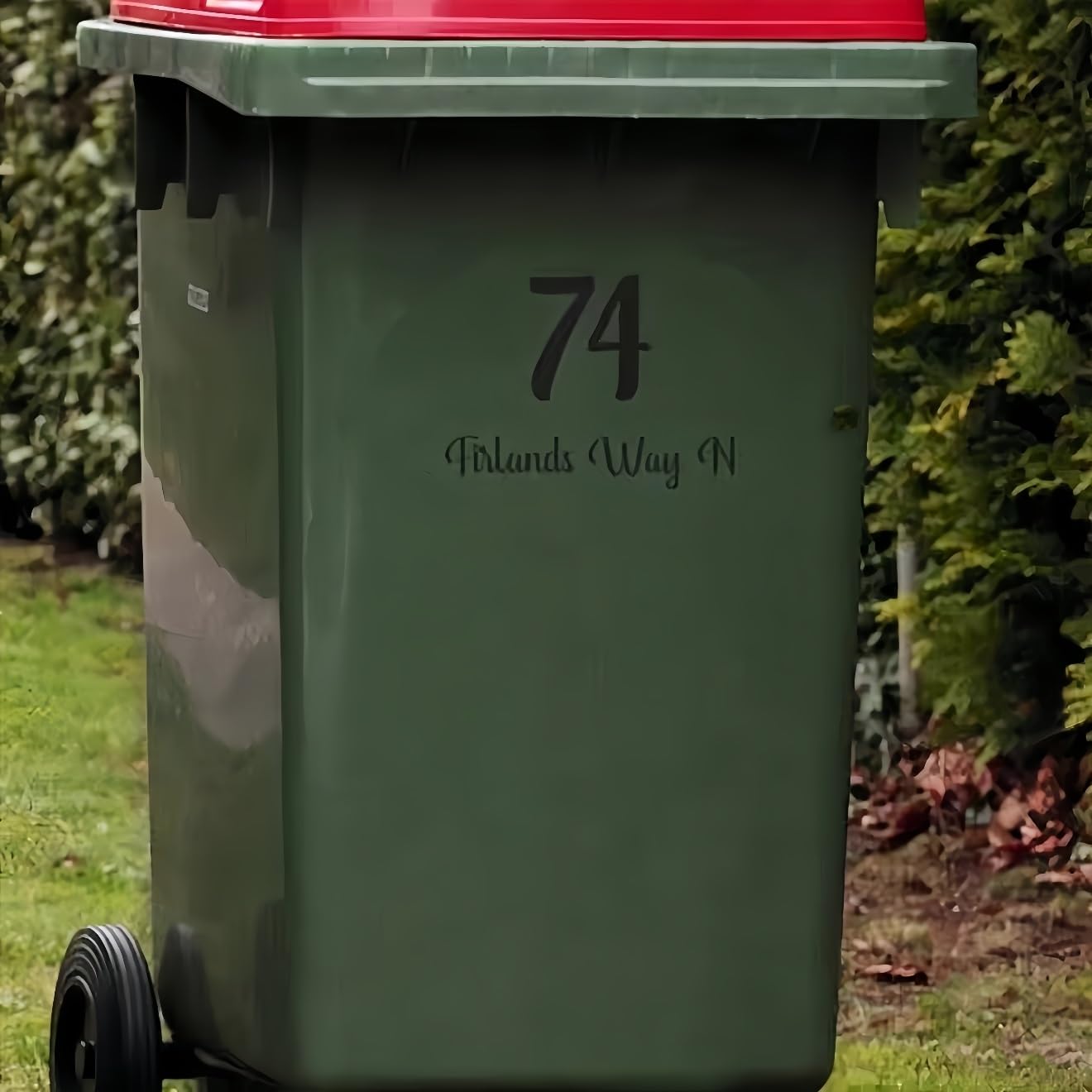 4 X Decalcomanie Personalizzate Impermeabili Per Bidoni Della Spazzatura, Adesivi Con Indirizzo Personalizzato Per Spazzatura, Vinile Con Adesivo, L'uso All'su Bidoni Di Plastica E Metallo