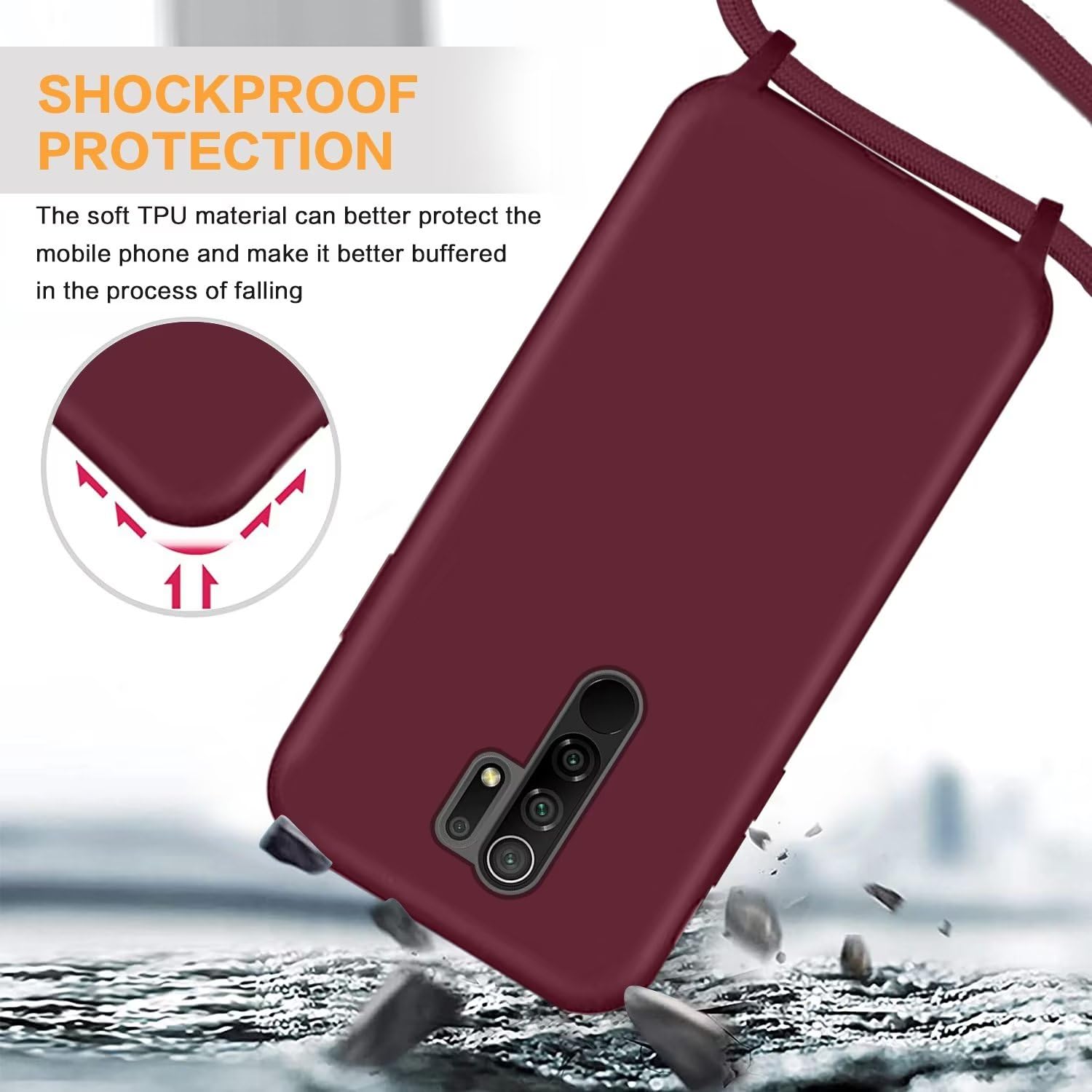 Custodia Con Tracolla Moex Per Redmi Note 14 Pro 5G | Cover In Silicone Trasparente + Cordino Regolabile | Protezione 360°
