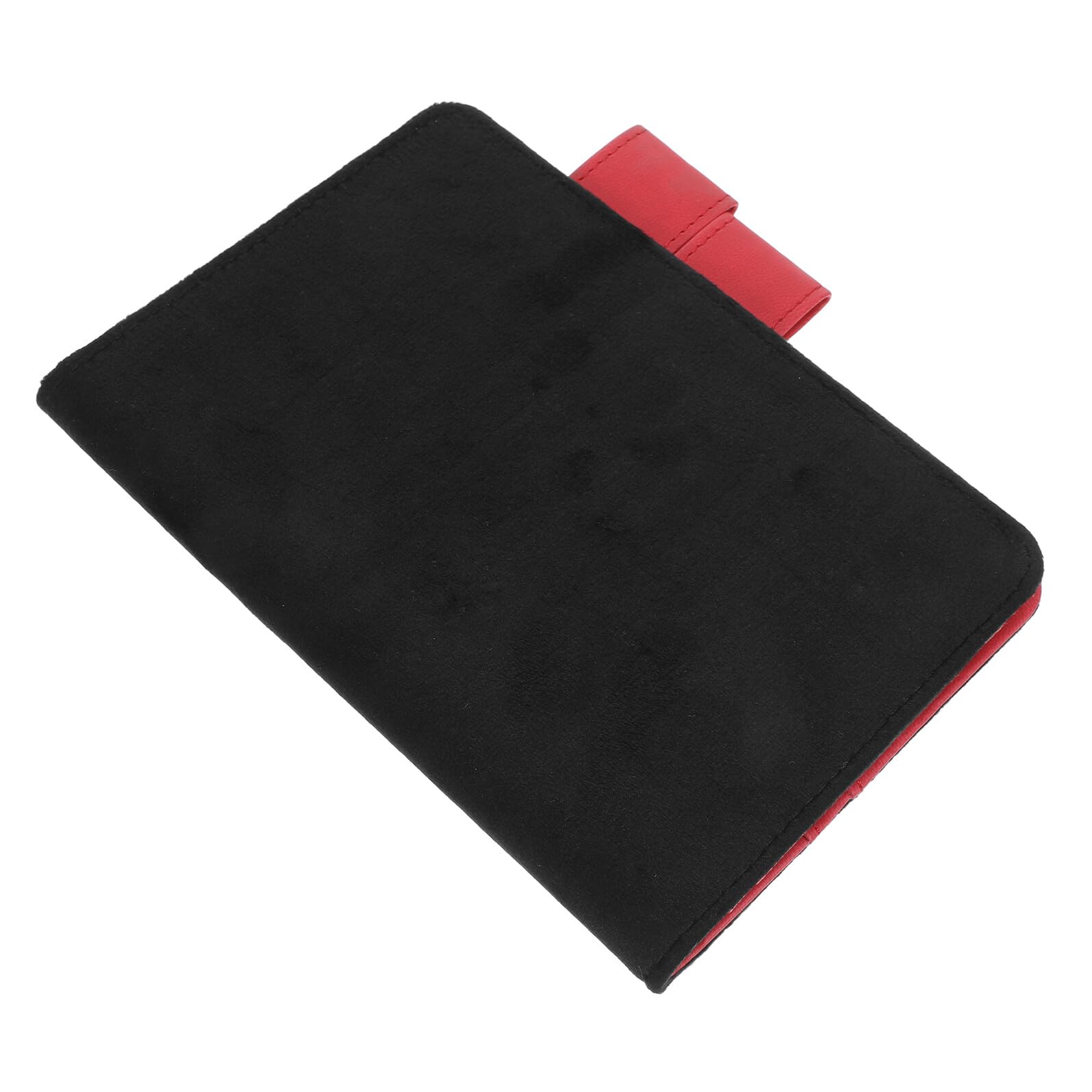 KICHOUSE A6 Notebook Cover with Pen Loop and Card Slot, Fabric Pu Journal Cover Protector with Inner Pocket, Reliable Protection and Portable Design for Meetings Or Study Sessions in Black