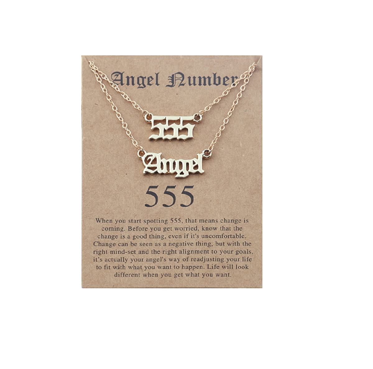 COLORFUL BLINGMultilayer Number Pendant Necklace Layered Y Necklace Wish Card 000 1111 111 222 333 444 555 666 777 888 999 Numerology Lucky Jewelry for Women, Metal, metal