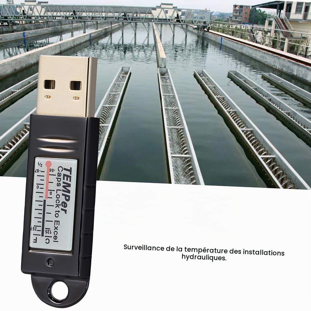 Docooler PCsensor USB Thermomètre Capteur de Température Enregistreur de Données Enregistreur pour PC Portable Argent