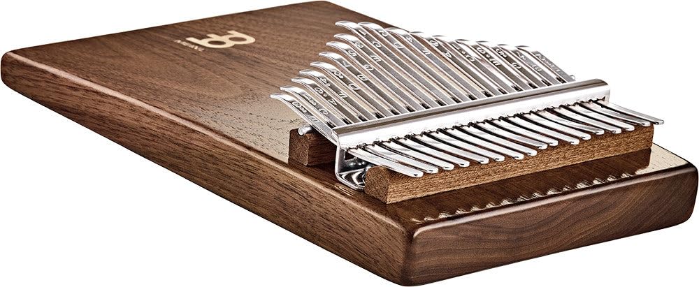 Sonic Energy Massivkörper Kalimba – C-Dur, 17 Töne – Schwarzes Walnussholz – Für Meditation, Yoga, Percussion – Inkl. Zubehör (KL1701S)
