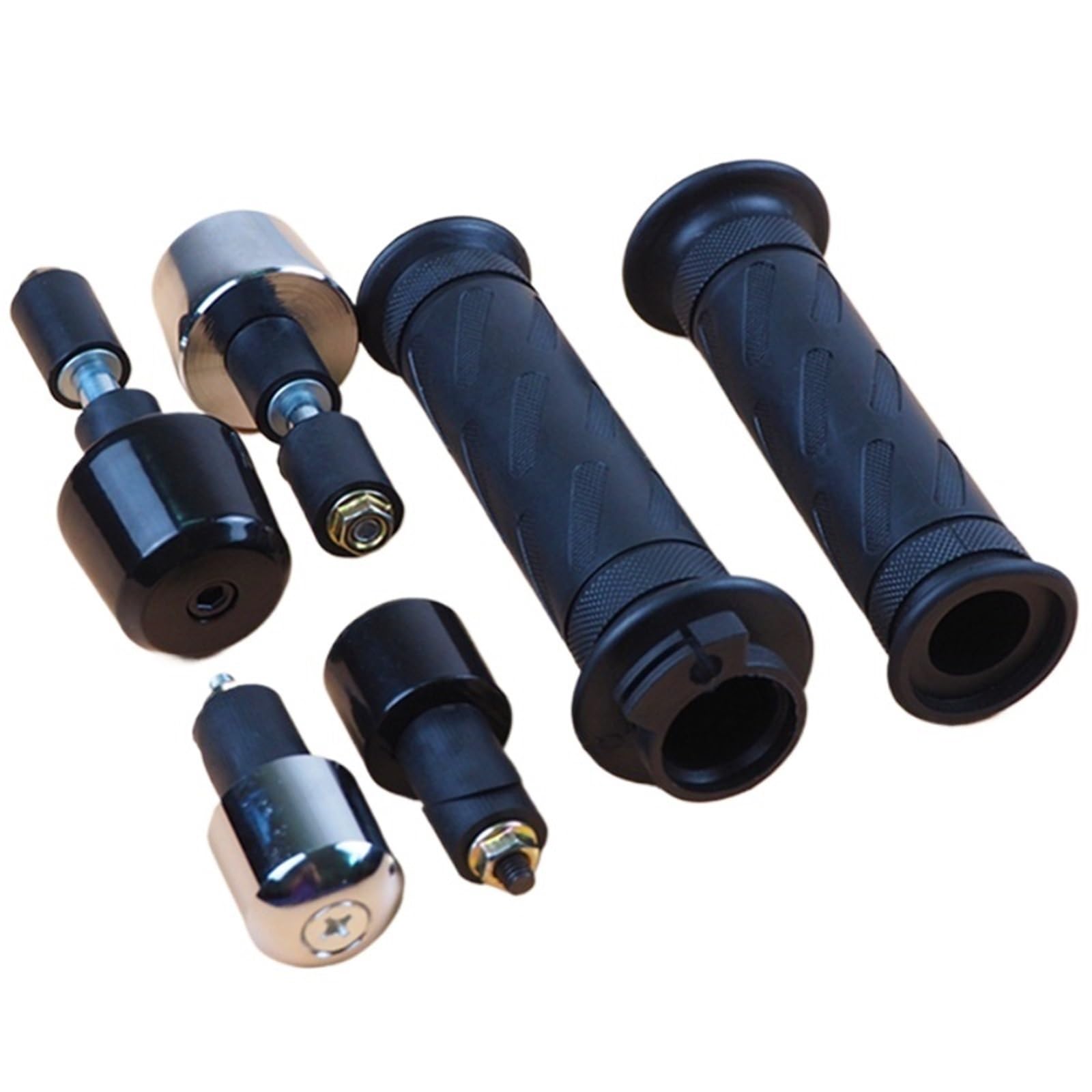 Uchwyty drążkowe Uniwersalne motocyklowe antypoślizgowe uchwyty kierownicy, przepustnica 7/8" 22 mm, końcówki kierownicy pasujące do CG125GN125 GS150 Drążkowe