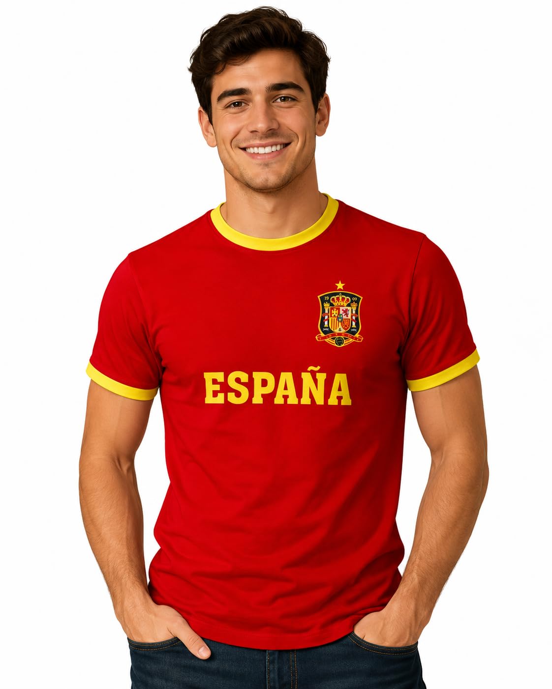 Genérico Camiseta Adulto ESPAÑA Unisex