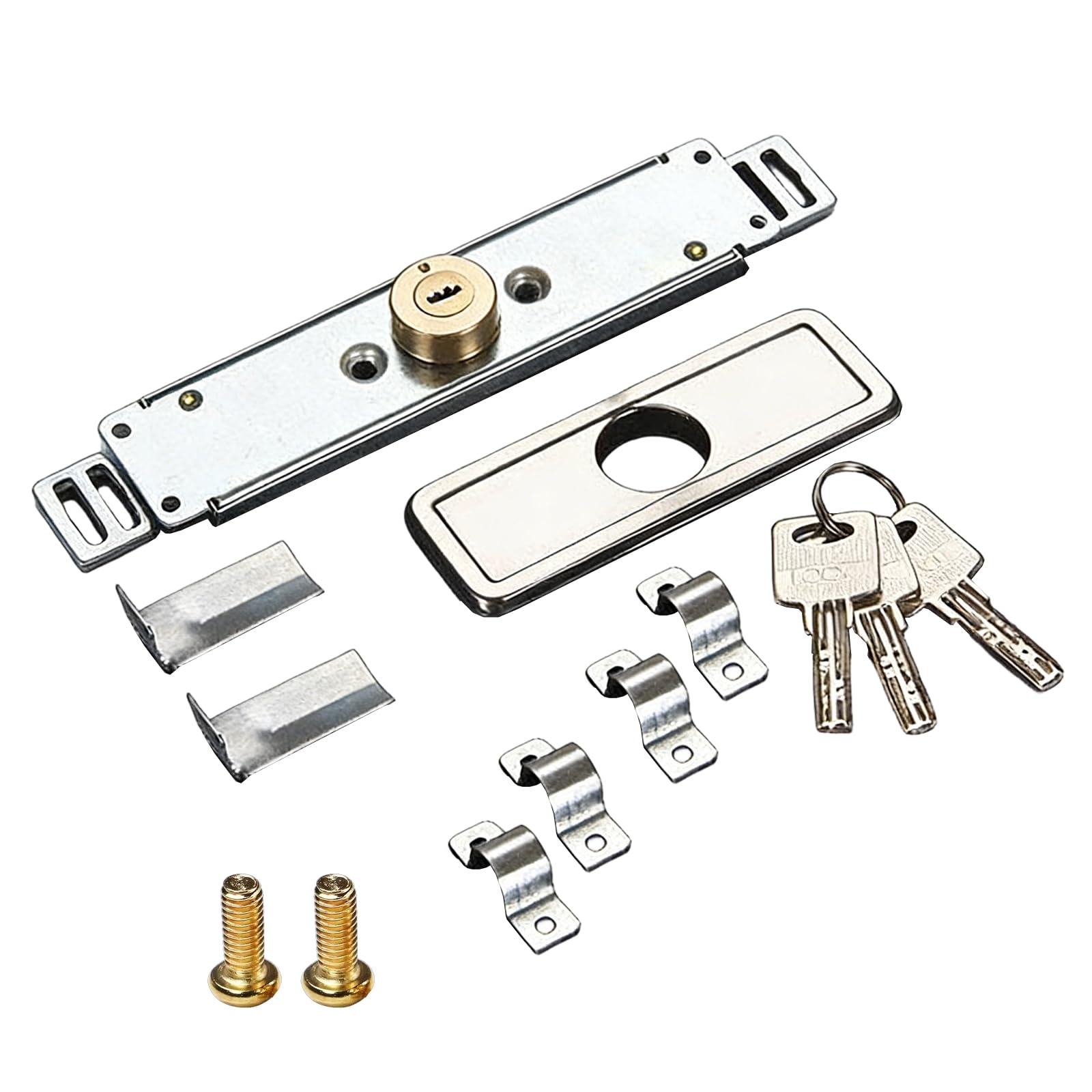 Osniyaw B Iron Rolling Security Door Middle Roll Gate Hardware Thicken Antitheft Locks Garage Home Hardware Enduring Iron Rolling Security Door Locks