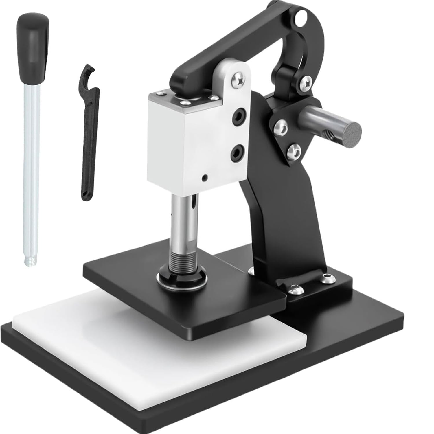 Manuelle Lederform-Stanzmaschine, Handdruck-Probenahme-Stanzmaschine, Deep Throat Design, Lederprägemaschine mit PVC-Pad-Schneidemaschine, für Leder