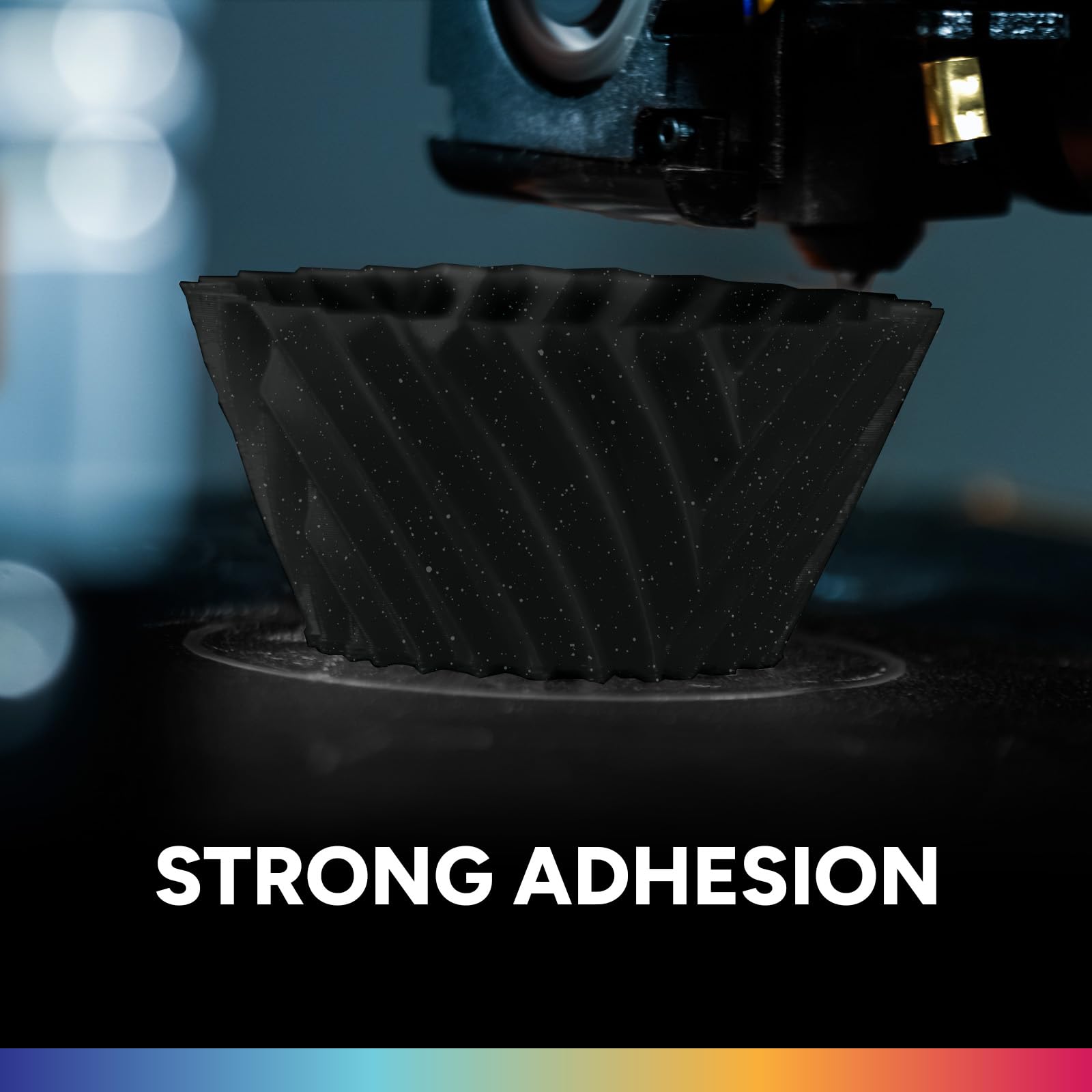 OVERTURE Filamento PLA 1.75mm - Bobina 1kg (2,2lbs) Precisione ±0.02mm, in Cartone Riciclato | Compatibile Stampanti 3D FDM (Negro Brillante)