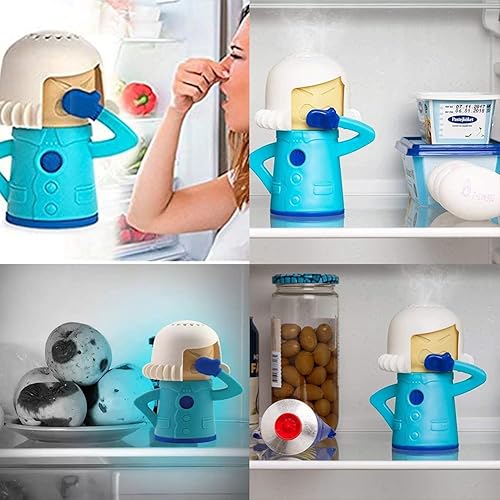 Miniatura 8 de Abnaok Angry Mom - Limpiador de microondas y desodorante para nevera Chilly Mama, 2 piezas, fácil de limpiar en minutos para el hogar u oficina con