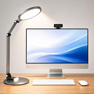 LED Desk Lamp for Home Office, Eye-Caring Dimmable Table Lamp with Adjus...