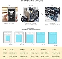 Vista 5 de Custom Memorial Blankets with Photo to Your Loved One's Memory, Memory Lane in Loving Memory Photo Blanket to Remind You of Your Beloved Ones 40x50