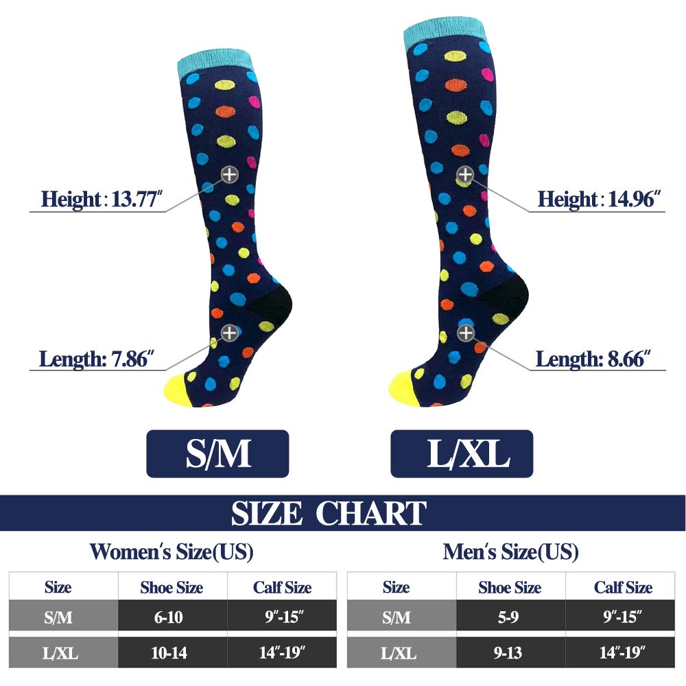 Medias de Compresión Gradual Para Mujer (15-20 mmHg ) Calcetines hasta Rodilla 3 Pares Hombre Medias Deportivas para Ejercicio Correr Enfermeras Médicos Embarazos Viajes Vuelo Aumenta la Resistencia Reduce la Fatiga Muscular