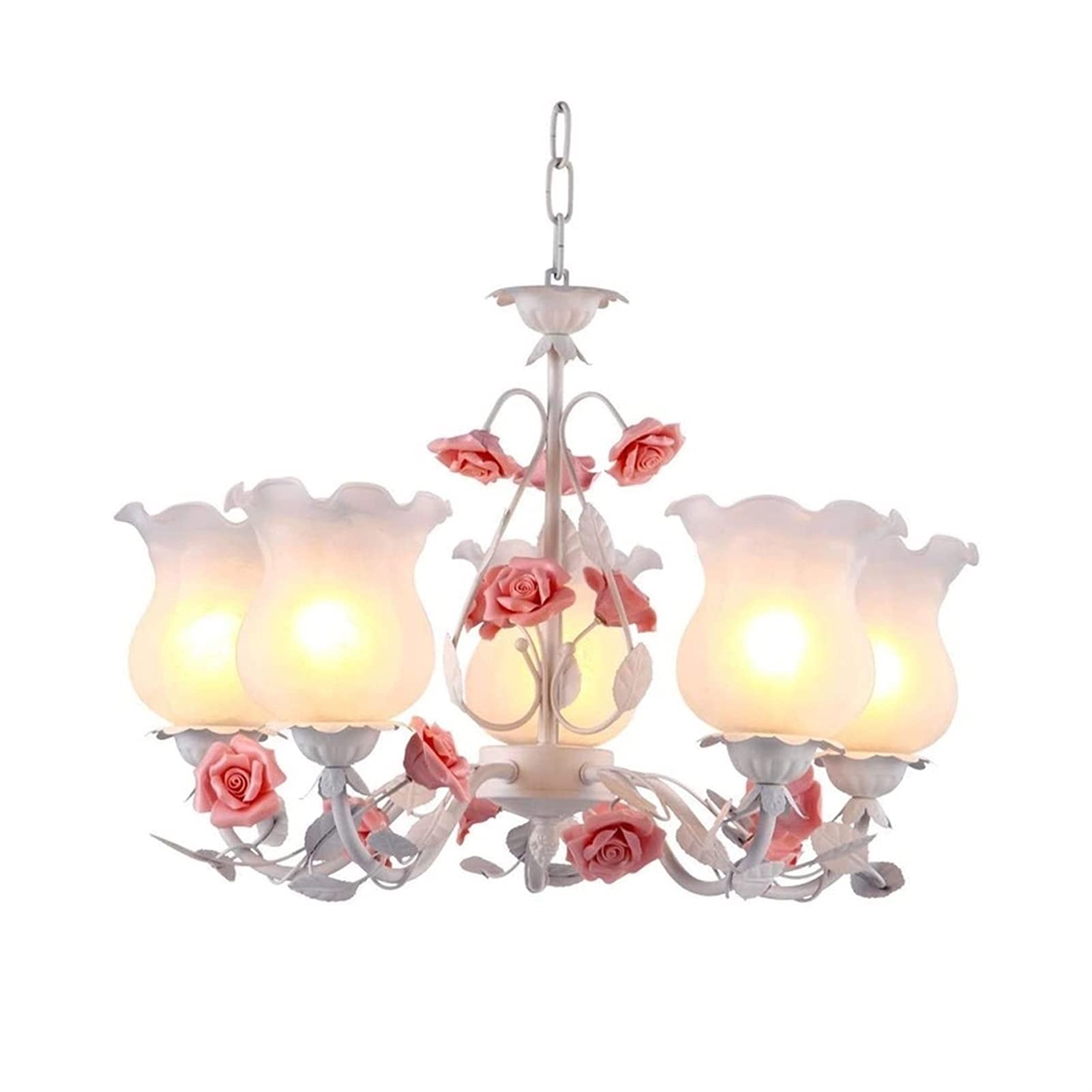 Lustre rose céramique pour éclairer salle de conférence