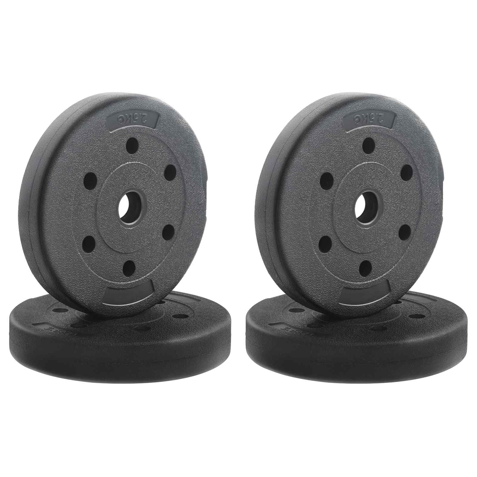 Juego de 4 discos de peso de 10 kg de cemento y arena de hierro con revestimiento de PVC para entrenamiento de fuerza, fitness, banco de pesas