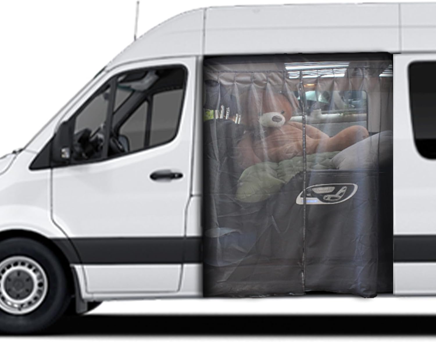 Polyester Magnetic Mosquito Netting Universal Size Compatible Mosquito Netting for A Sprinter Van Mercedes Sprinter, Ford Transit (Large：83 * 59 in)