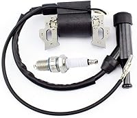 Vista 3 de Bobina de encendido para Honda GX120 GX160 GX200 generador de motor Rototiller 4589693 30500-ZE1-073 con filtro de aire de bujía por TOPEMAI