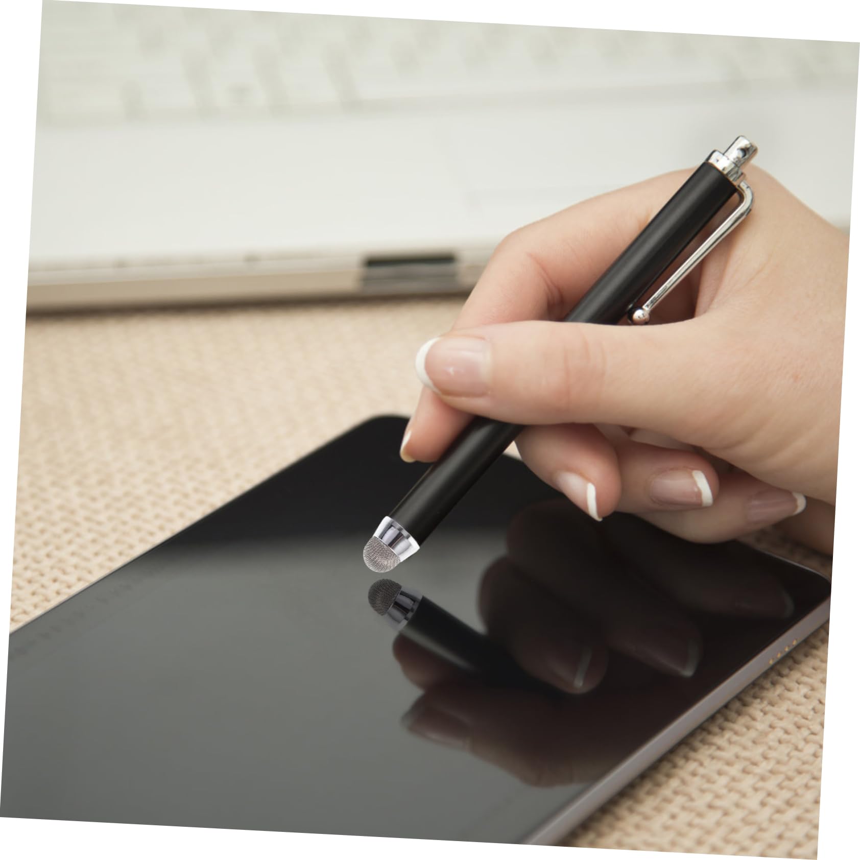 UKCOCO 24piezas Puntas De Reemplazo para Stylus De Pantalla Táctil Capacitiva Accesorios De Electrónica Nibs De Fibra Conductiva para Tablets y Teléfonos Móviles