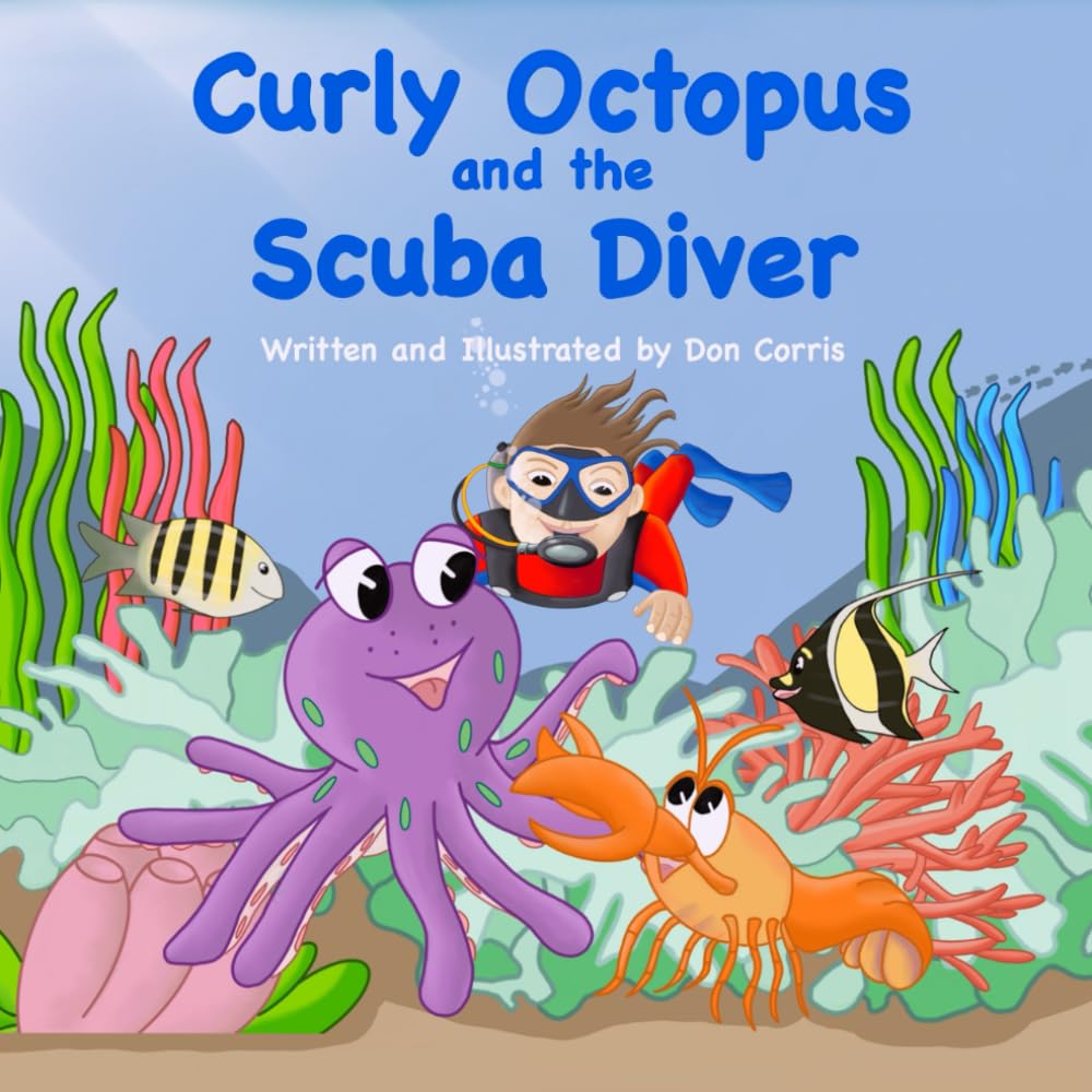 Curly Octopus and the Scuba Diver