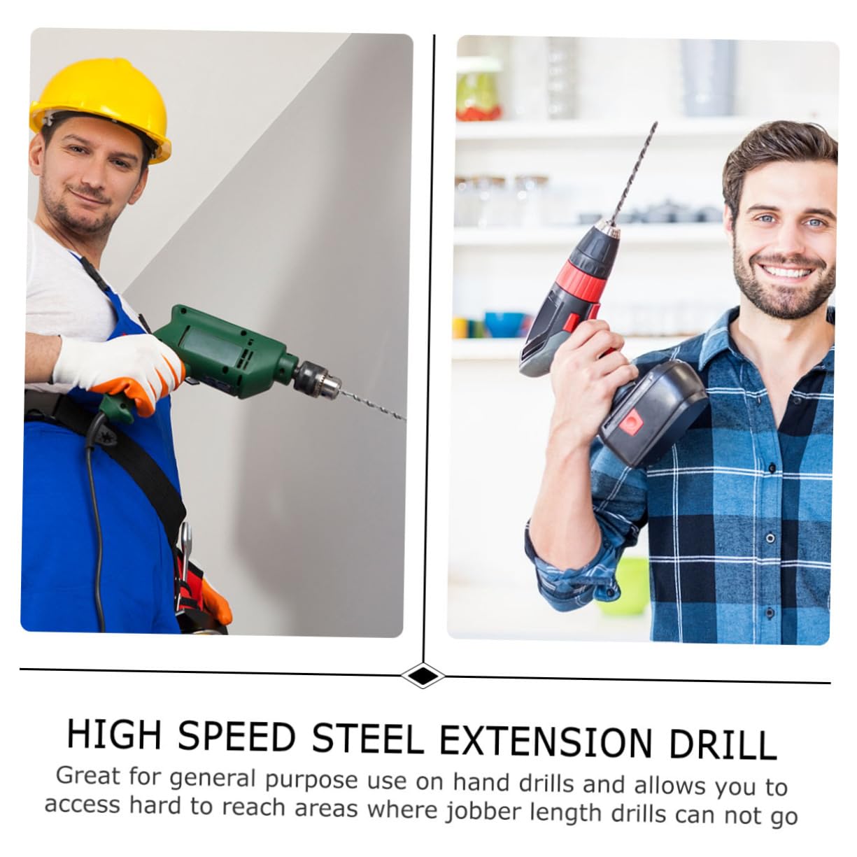 DOITOOL 10pezzi Punte Trapano Extra Lunghe Ad Alta Velocità Per Forature Su Metallo e Accessori Per Utensili Elettrici Con Adattatore Inclusa