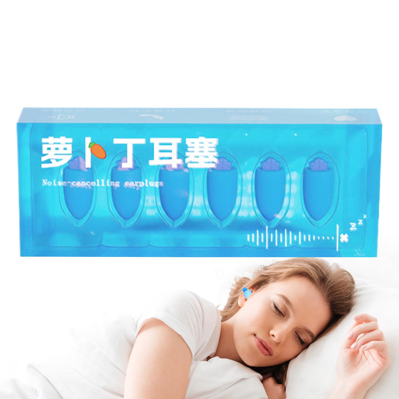 Sleeping Ear Plugs - 6 Pieces Sleeping Noise Cancelling Ear Plugs Reusable Waterproof Earbuds Sound Blocking Soft Hearing