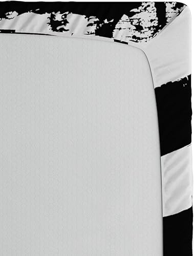 Miniatura 9 de Lunarable Sábana bajera ajustable de Hong Kong, centro monocromático de calle china con impresión de escena urbana de carretera abarrotada, ropa de