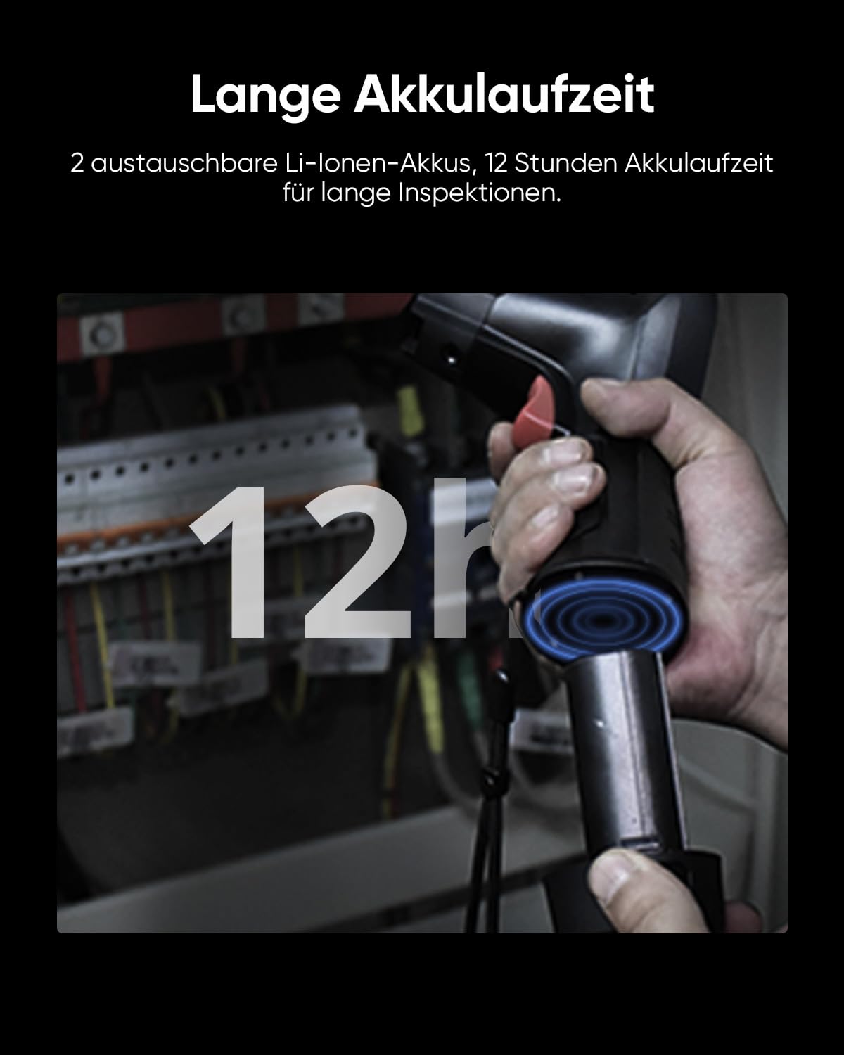HIKMICRO M11W Professionelle 3,5”Touchscreen Wärmebildkamera 192 x144 IR Auflösung, 8MP Visuelles Sensormodul, Wi-Fi, 25 Hz, 2 Li-Ionen-Akkus, bis zu 12 Stunden Dauerbetrieb, 37.2°× 27.8°, -20°C~650°C