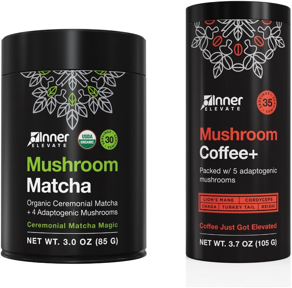 Mushroom Matcha + Mushroom Coffee