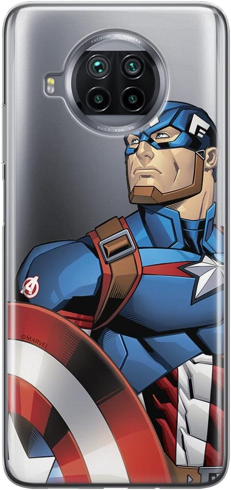 ERT GROUP Mobile Phone case for Xiaomi MI 10T LITE/REDMI Note 9 PRO 5G Original and Officially Licensed Marvel Pattern Captain America 025 adapted to The Shape of The Mobile Phone, case Made of TPU