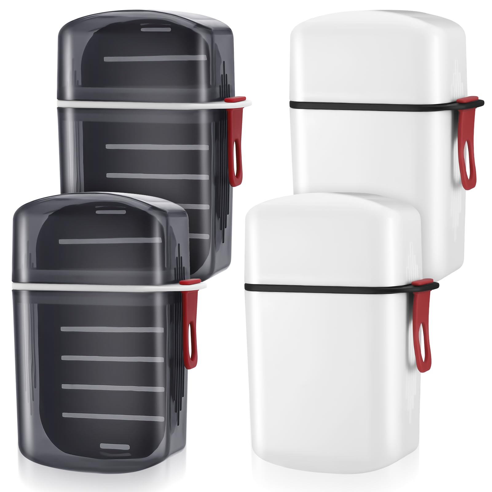 4 pieces Travel Soap Dishes with Lid, Soap Boxes Container Waterproof Leakproof Soap Bar Dish Storage 11x6x4.2cm for Bathroom Shower Travel School Gym Camp Outdoor