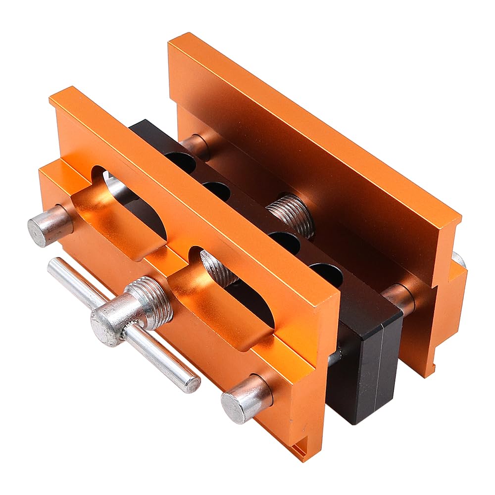 Maschera per Fori tascabili Gamma di serraggio per Maschera per tasselli Guida per Trapano da 10-60 mm con 6 boccole per la Lavorazione del Legno
