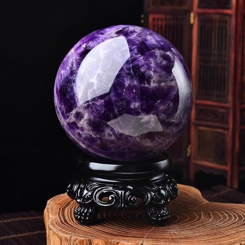 Boule de cristal d'améthyste contre le stress, purification de la maison 80mm - 5