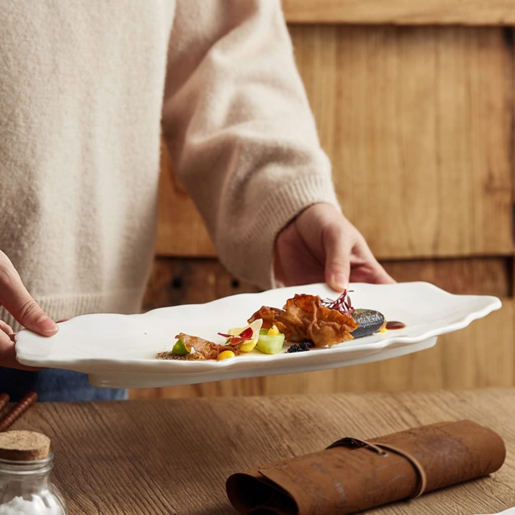 Plato llano, platos para servir, cubiertos de cerámica, para restaurante, sushi, dim sum, apilables