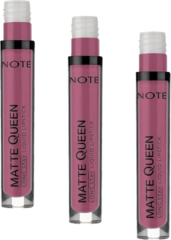 Note Cosmetics Matte Queen Lipstick 20 Passionate Heart Kalıcı Likit Ruj, Mor (3 paketi)