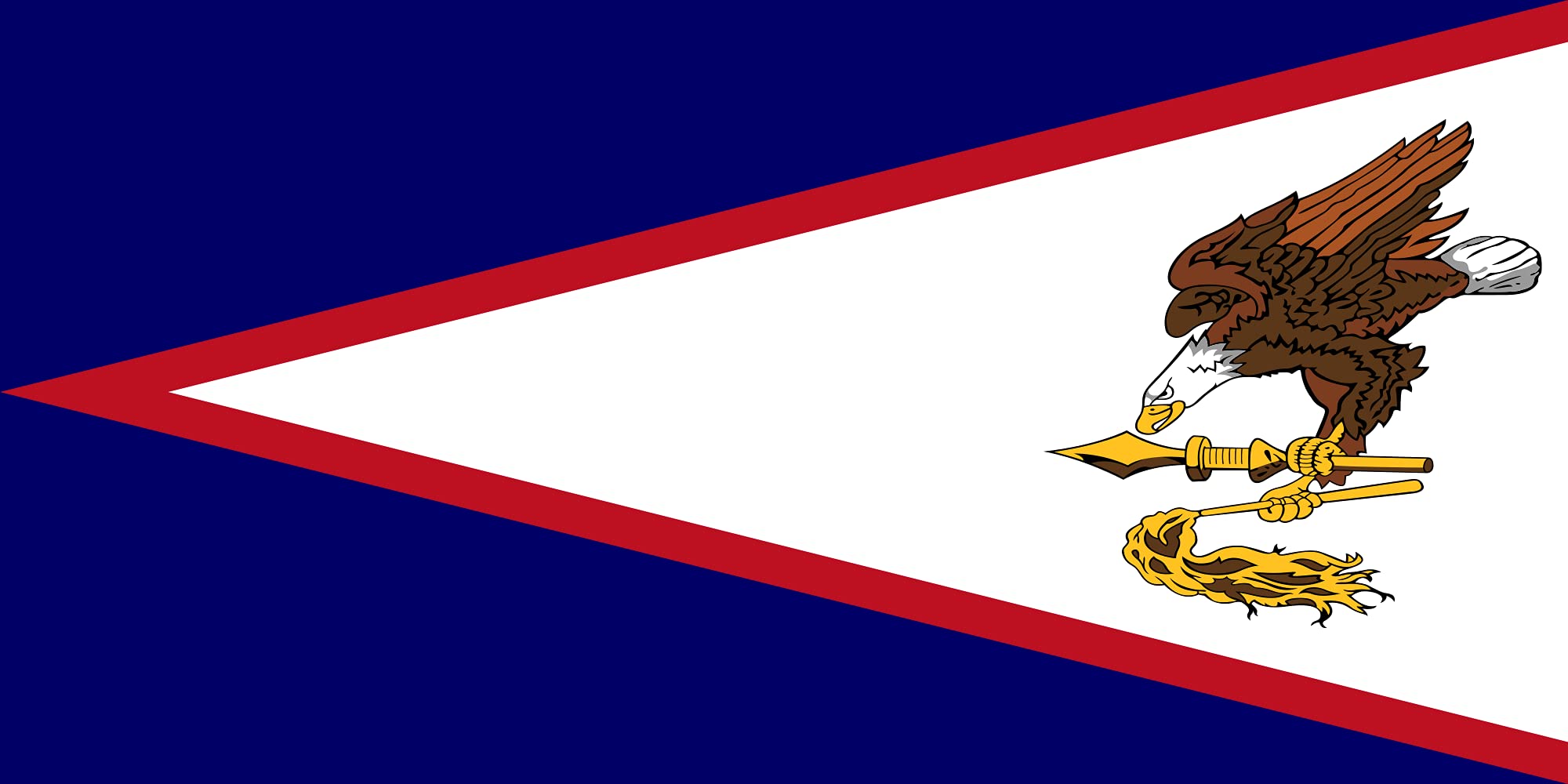 Drapeau Samoa américaines paysage medium pour mât extérieur et décoration