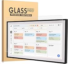 Tempered Glass Screen Protector for Skylight Calendar - 15" Digital Calendar/Skylight Digital Picture Frame 15 inch, 9H Hardness, HD Clear, Anti Fingerprint