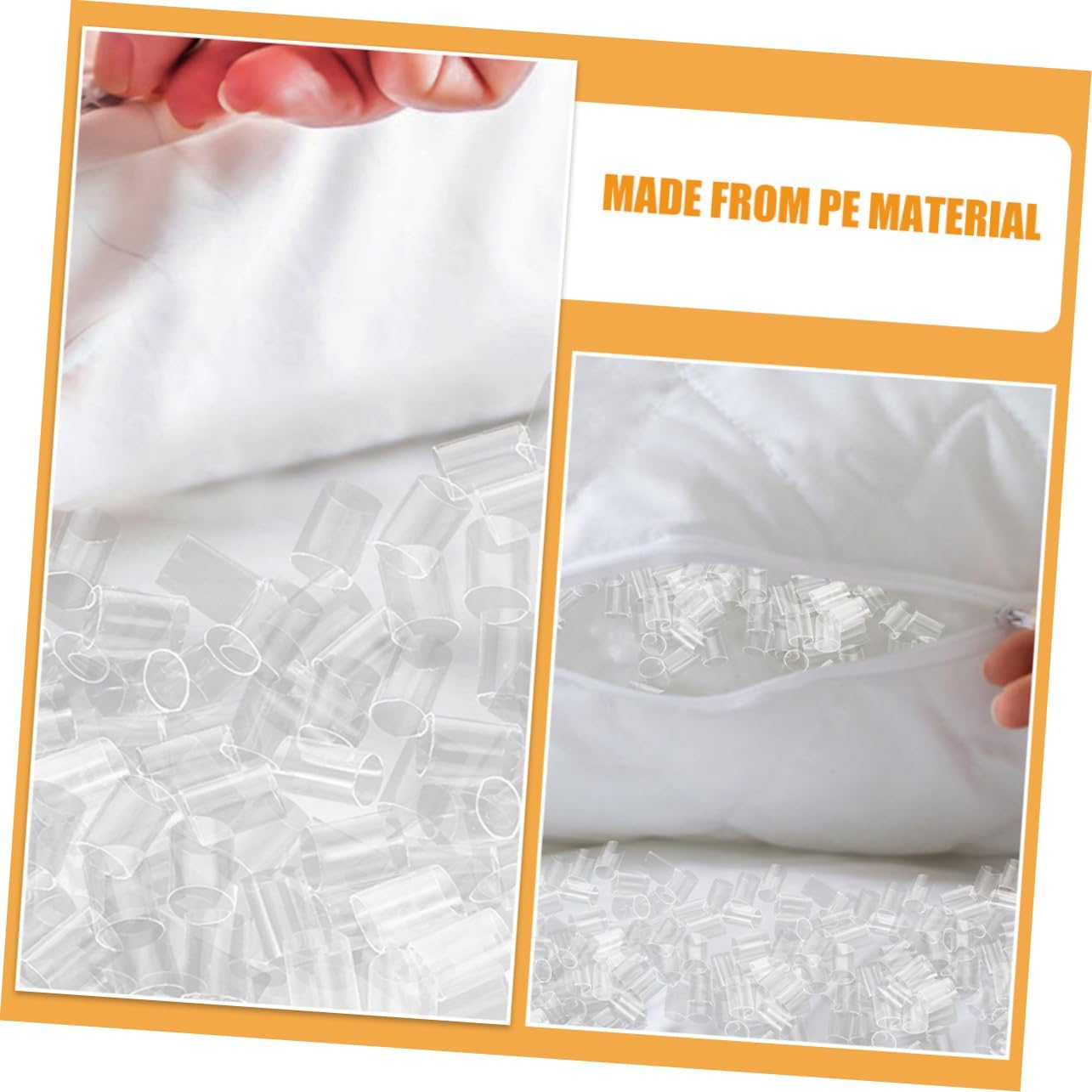 1bag Transparent Pe Tube Pillow Filling Inserts High Resilience Stuffing for Neck Support Lightweight and Easy-Filling Pillow Stuffing Material s