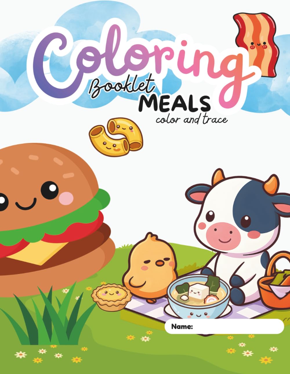 Meals Coloring Booklet and Trace (Fun Food Coloring Books and Trace)